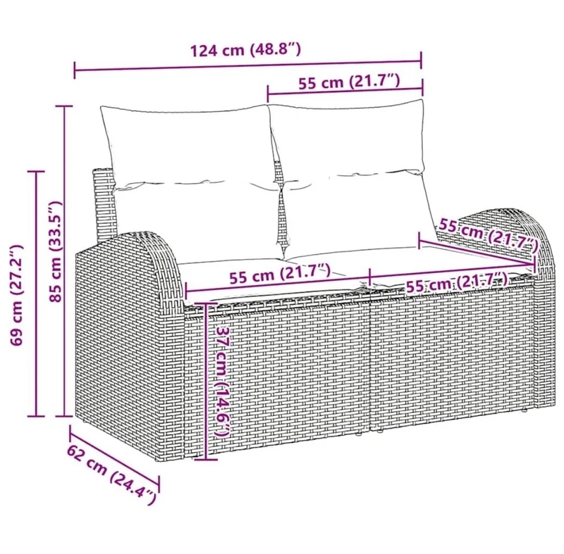 Gartenmöbelset Lounge Sofaset Sitzgruppe Gartenmöbel
