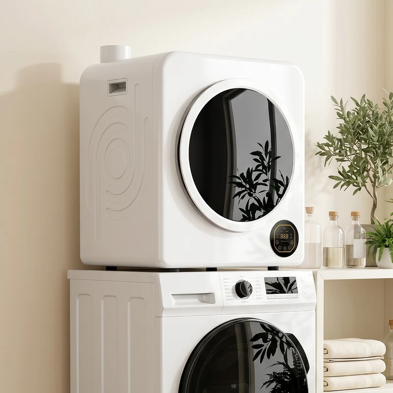 18 lb Portable Electric Dryer 1300W with Stainless Steel Tub, Touch Panel