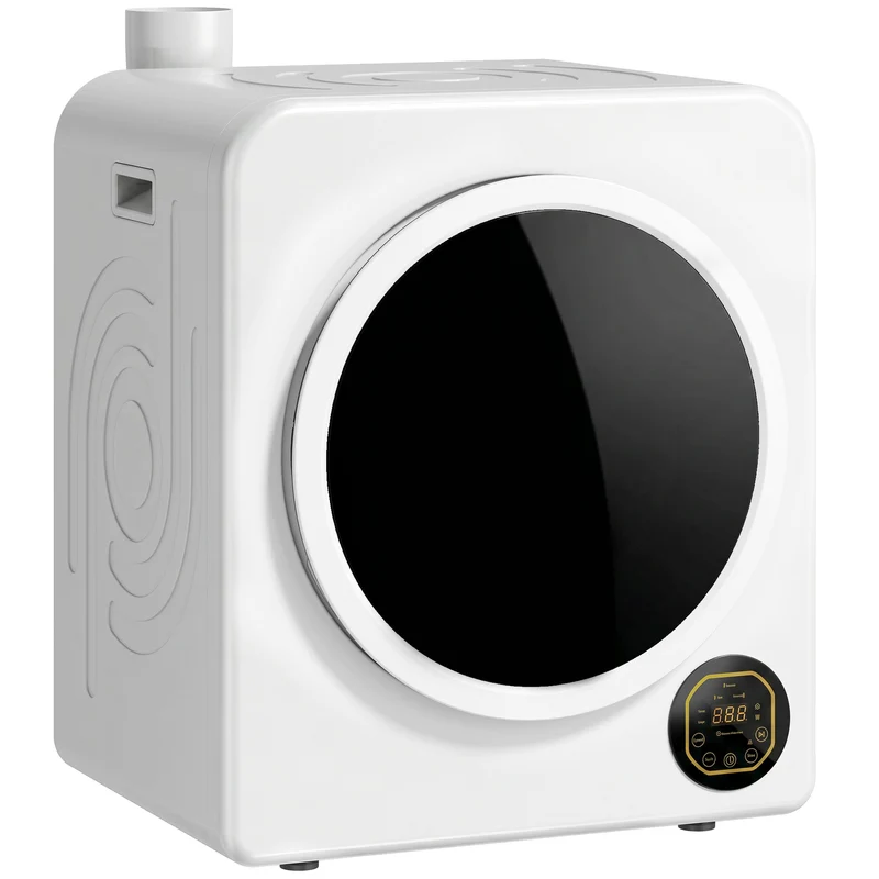 18 lb Portable Electric Dryer 1300W with Stainless Steel Tub, Touch Panel