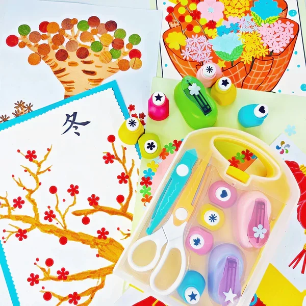 🔥Begrenzte Stückzahl verfügbar 50 % Rabatt🔥✨ DIY-Lochstanz-Set für Kinder - Erstelle niedliche Formen 🎁📏