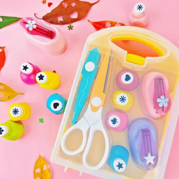 🔥Begrenzte Stückzahl verfügbar 50 % Rabatt🔥✨ DIY-Lochstanz-Set für Kinder - Erstelle niedliche Formen 🎁📏