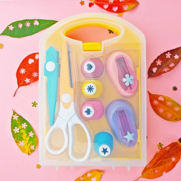 🔥Begrenzte Stückzahl verfügbar 50 % Rabatt🔥✨ DIY-Lochstanz-Set für Kinder - Erstelle niedliche Formen 🎁📏