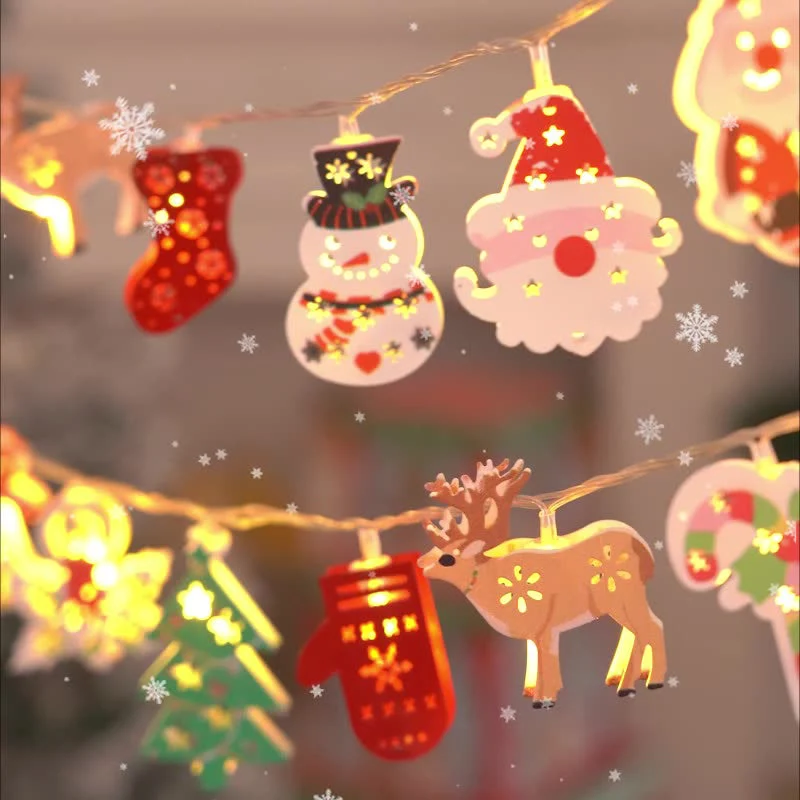 🎅 LED-Lichterkette mit Weihnachtsmann