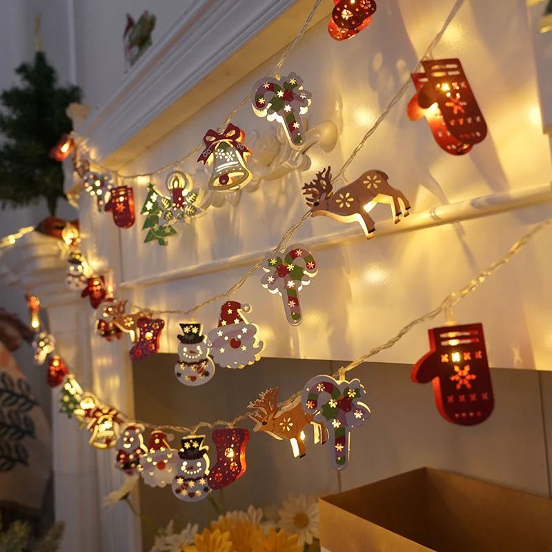 🎅 LED-Lichterkette mit Weihnachtsmann
