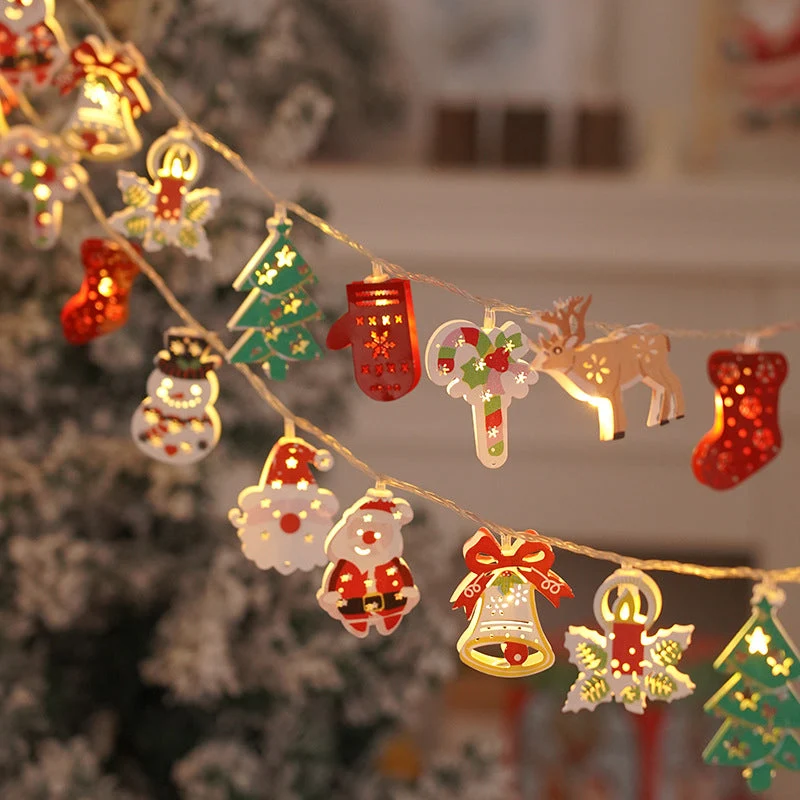 🎅 LED-Lichterkette mit Weihnachtsmann