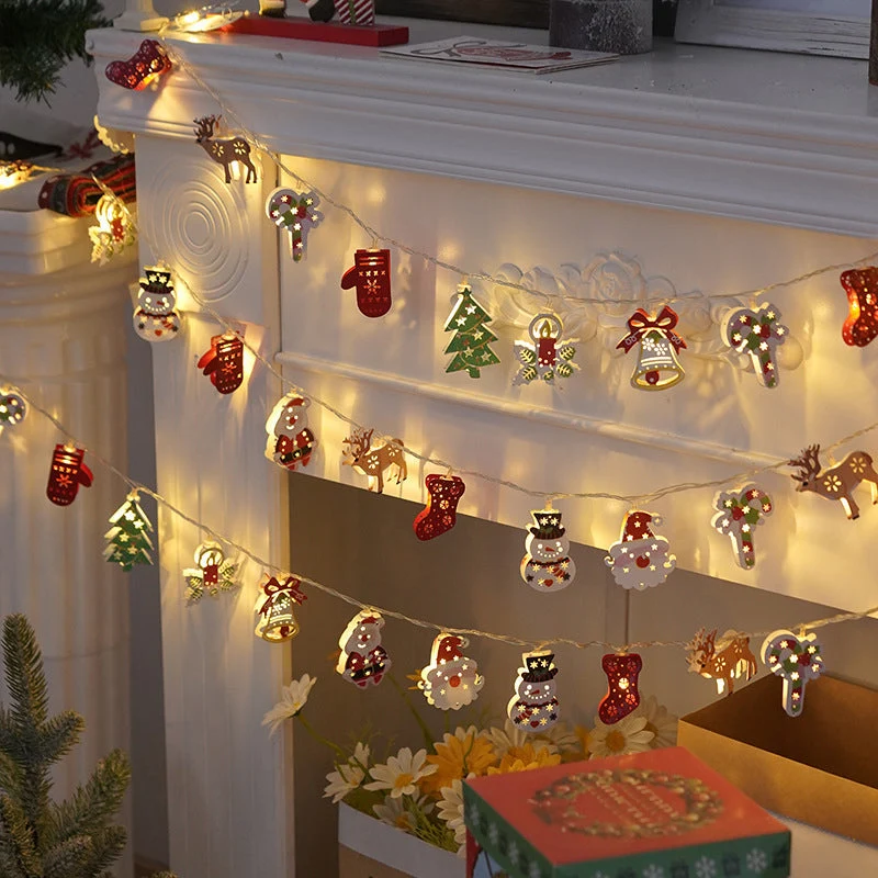 🎅 LED-Lichterkette mit Weihnachtsmann
