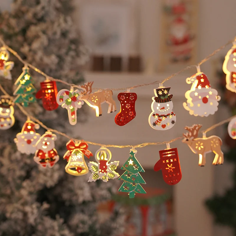 🎅 LED-Lichterkette mit Weihnachtsmann