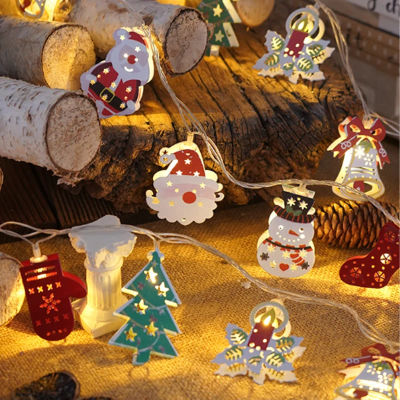 🎅 LED-Lichterkette mit Weihnachtsmann