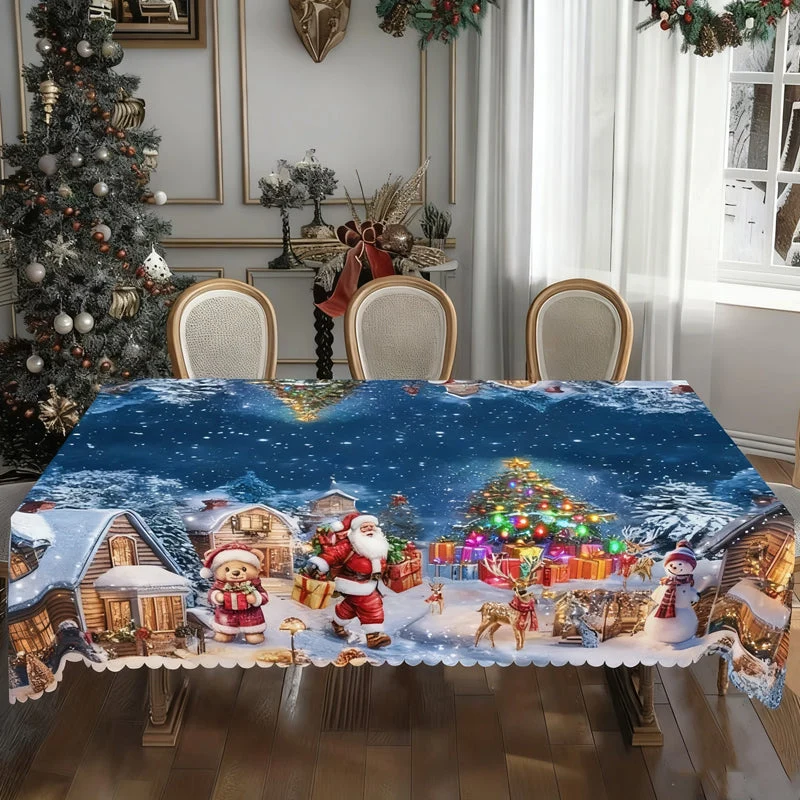 🔥Solange der Vorrat reicht 40 % Rabatt!🎉Stilvolle Tischdecke mit Weihnachtsmotiv