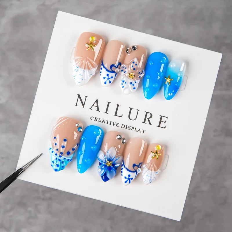 Künstlerisches Themen Druck-on Nagelkunstset