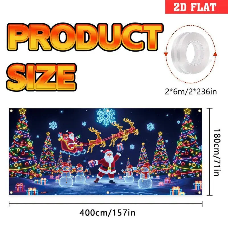 🔥Black-Friday-Mega-Angebot – 50 % Rabatt!🔥🎉UV-fluoreszierendes Weihnachtsbanner