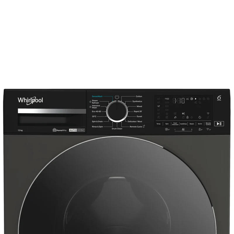 Whirlpool 12KG 1400RPM freistehend Waschmaschine - Manhattan Grau | W0M 27G ADS IRE