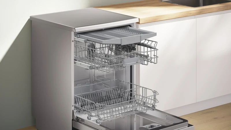 Bosch Series 2 60CM freistehend Standard Geschirrspüler - Brushed Steel | SMS2HVI06G