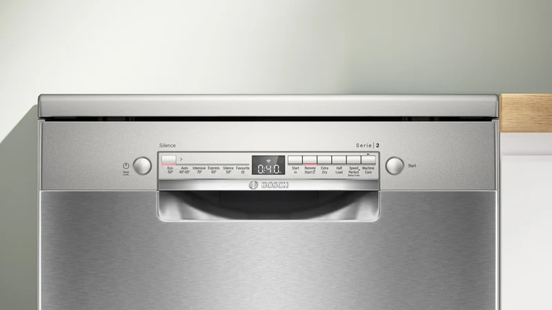 Bosch Series 2 60CM freistehend Standard Geschirrspüler - Brushed Steel | SMS2HVI06G
