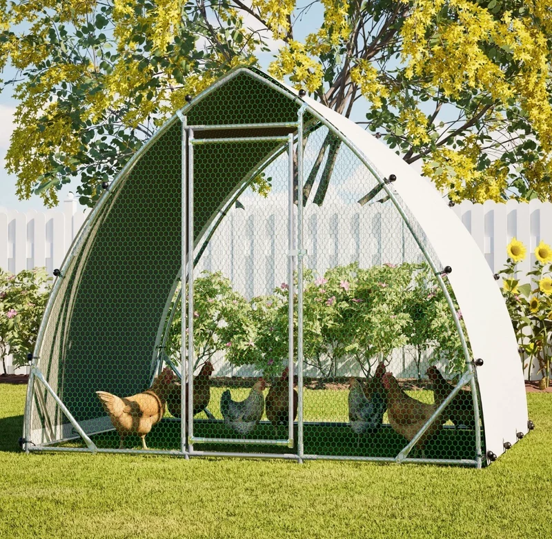 Kleintierstall 252×192×204cm Freilaufgehege Kleintiergehege Hühnerkäfig