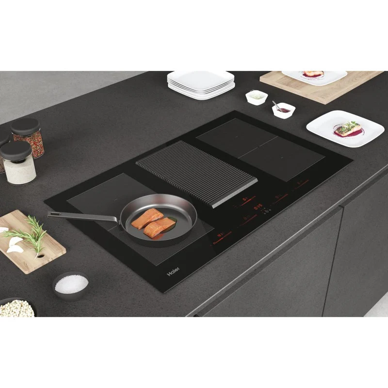 Haier I-Dual Series 6 85CM 4 Zone Induction Vented Kochfeld- Schwarz | HAIH8IFMCF