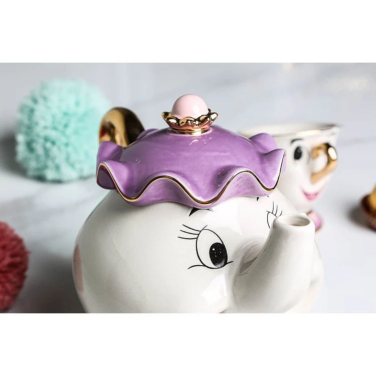 Beauty and The Beast Mrs Potts and Chip Teapot and Cup Set