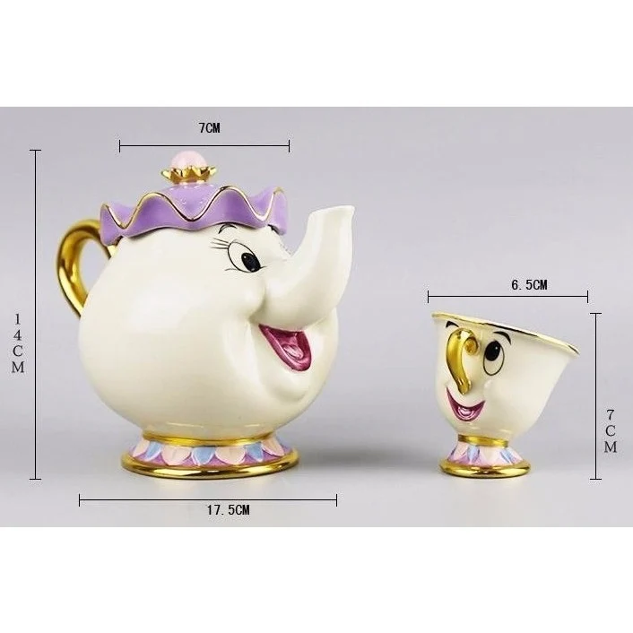 Beauty and The Beast Mrs Potts and Chip Teapot and Cup Set