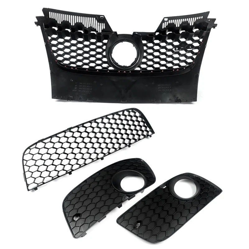 Vorne Zentral Kühlergrill Gitter Für VW GOLF Mk5 ESTATE GTI Jetta 06-09 Schwarz