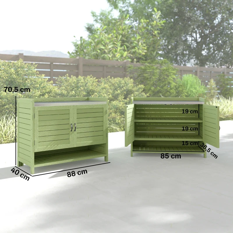 Pflanzentisch Gartentisch Gartenschrank Terrassenschrank