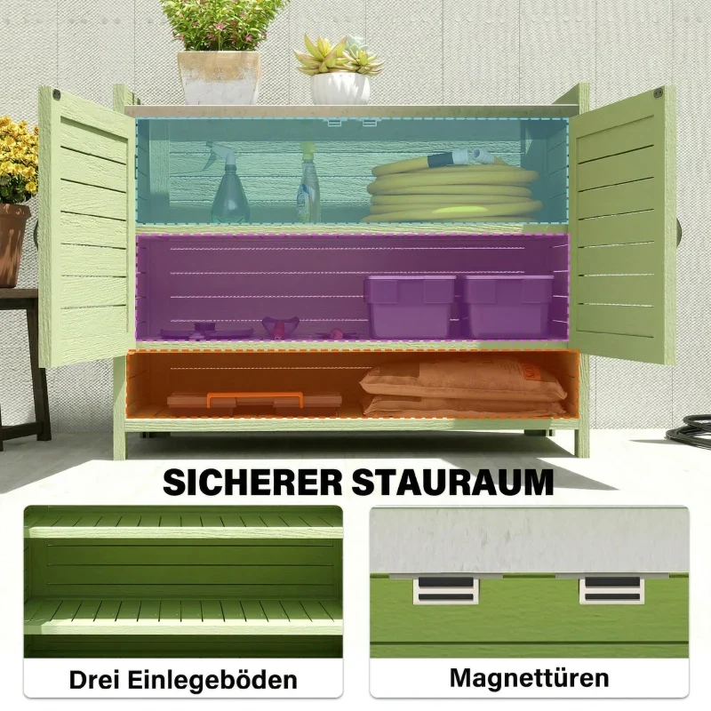 Pflanzentisch Gartentisch Gartenschrank Terrassenschrank