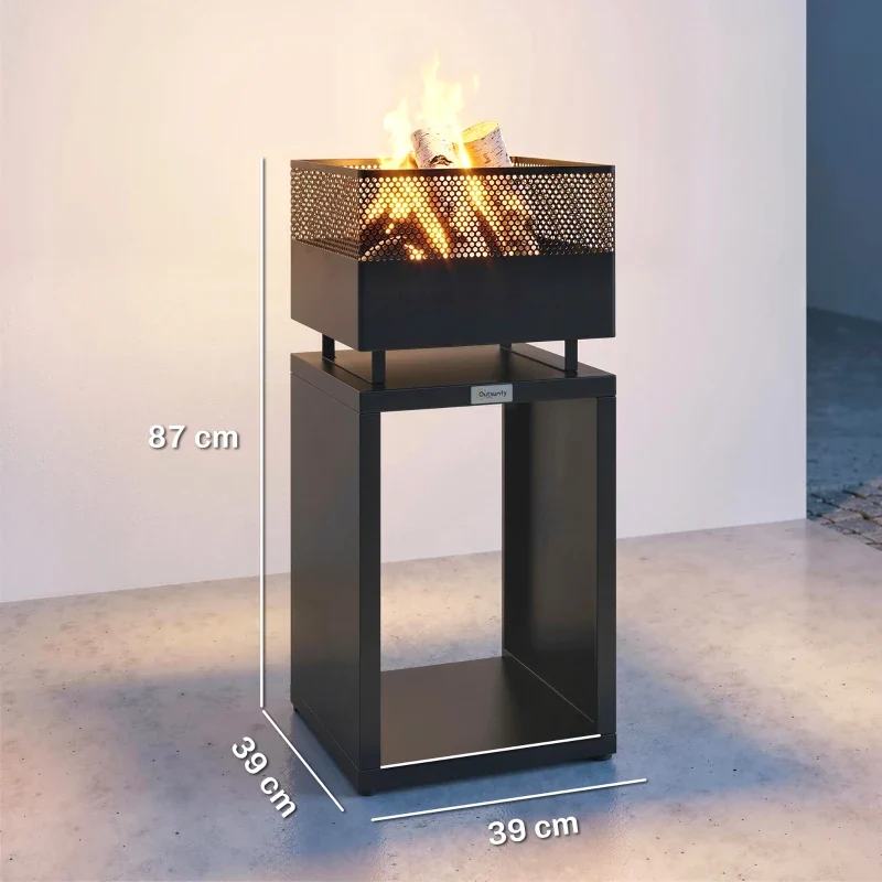Feuerschale Feuerstelle Holzlager Heizen Outdoor