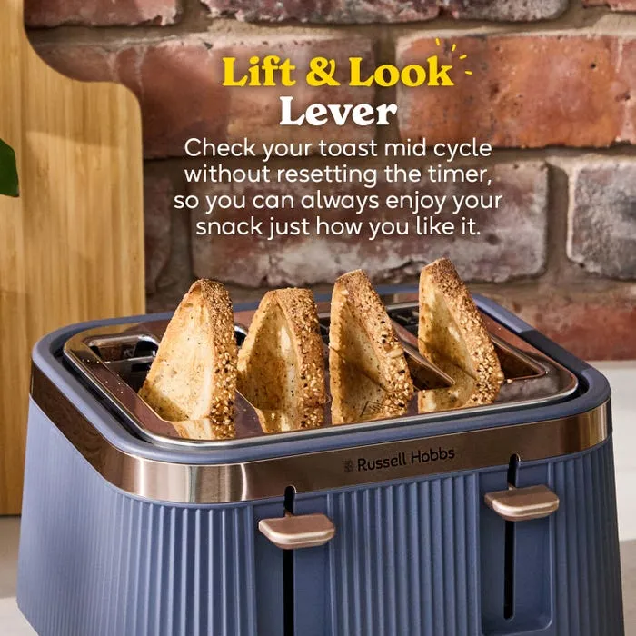 Russell Hobbs Brontë 4 Slice Toaster - Navy Blau | 26772