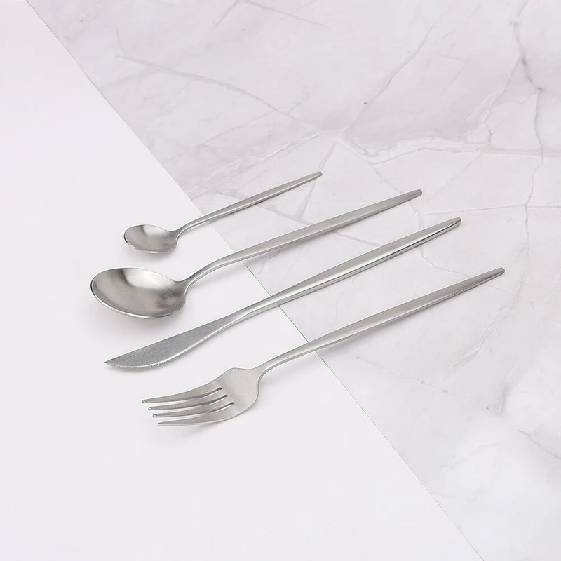 Skanto | Modernes Silbernes Besteckset