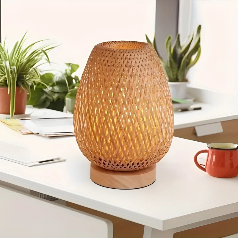 Skanto | Bambus-Tischleuchte mit USB-Stromversorgung - Nachhaltiges und energiesparendes Design