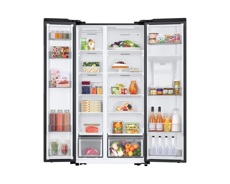 Samsung Bespoke AI Series 7 SpaceMax 578L Kühl-Gefrierkombination, freistehend – Mattschwarz | RS57DG410EB4EU