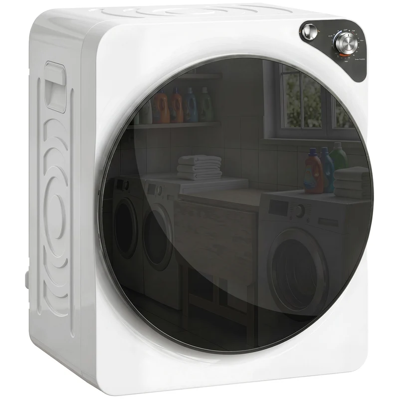 5kg Vented Tumble Dryer, 1000W, 5 Modes, Stainless Steel Drum, White