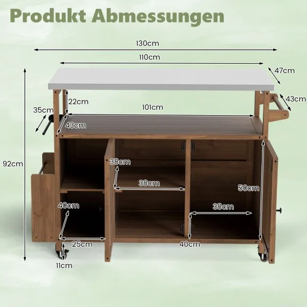 Grillwagen Grilltisch Grillschrank Outdoor Grill