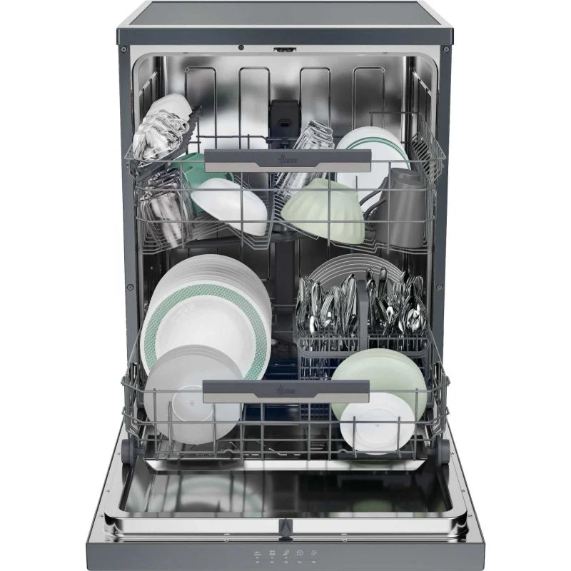 Hoover H-DISH 300 Lite 60CM freistehend Standard Geschirrspüler - Anthracite | HFP 4C7E0A-80