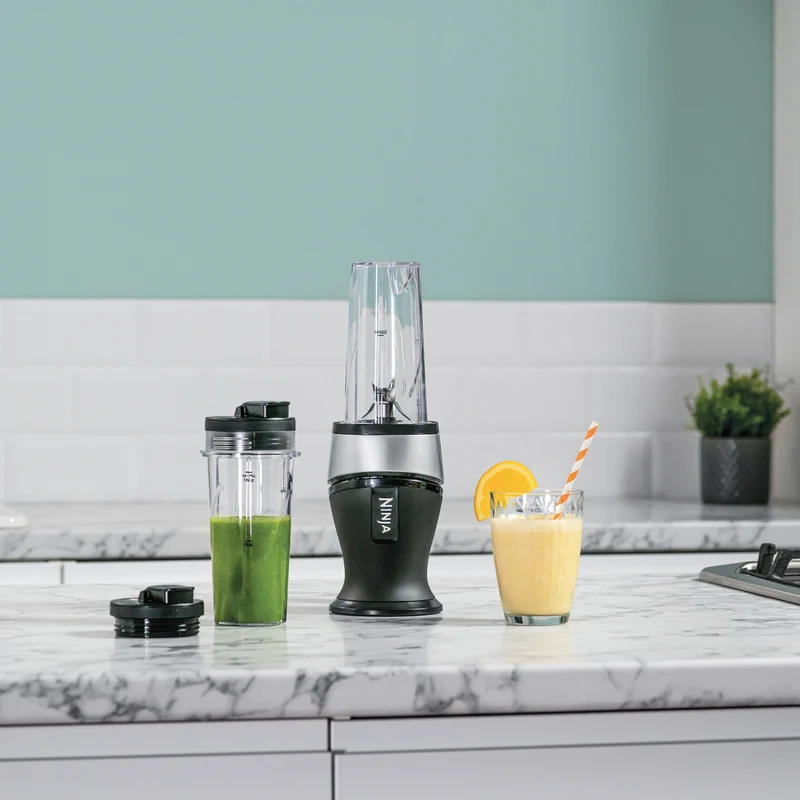 Ninja 700W Slim Standmixer & Smoothie Maker - Schwarz & Silber | QB3001UKS