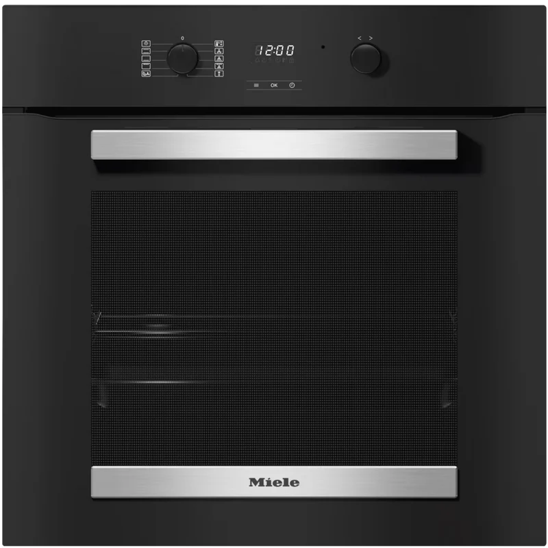 Miele Active 76L Einbau Multifunction Electric Einbaubackofen - Obsidian Schwarz & Edelstahl | H 2455 B