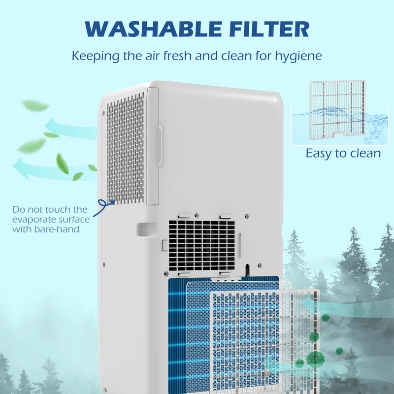 7000 BTU Air Conditioning Unit, 3-in-1 Portable Air Conditioner with Remote, Window Kit, 15m2
