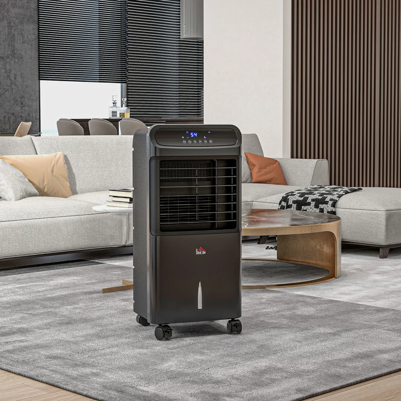 32" Evaporative Air Cooler with 3.2 Gal Water Tank, 3-In-1 Ice Cooling Fan Black
