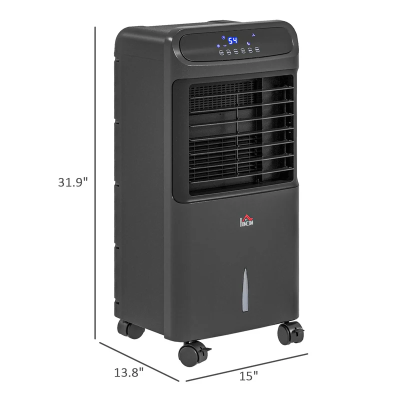 32" Evaporative Air Cooler with 3.2 Gal Water Tank, 3-In-1 Ice Cooling Fan Black