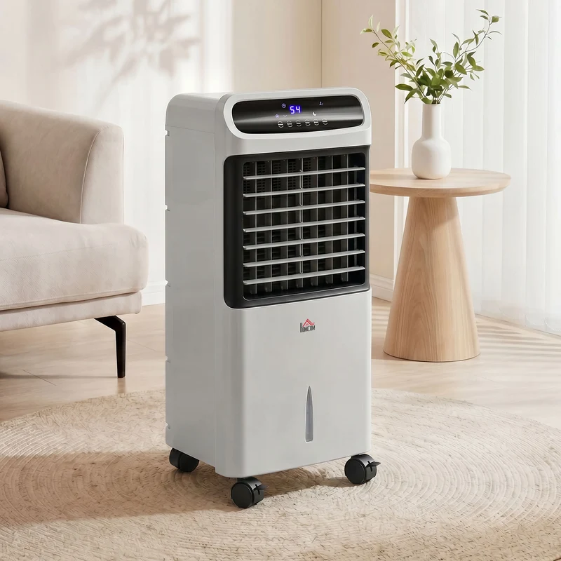 32" Evaporative Air Cooler with 3.2 Gal Water Tank, 3-In-1 Ice Cooling Fan Gray