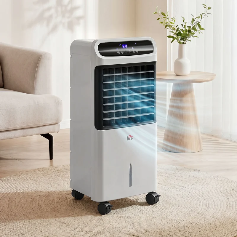 32" Evaporative Air Cooler with 3.2 Gal Water Tank, 3-In-1 Ice Cooling Fan Gray