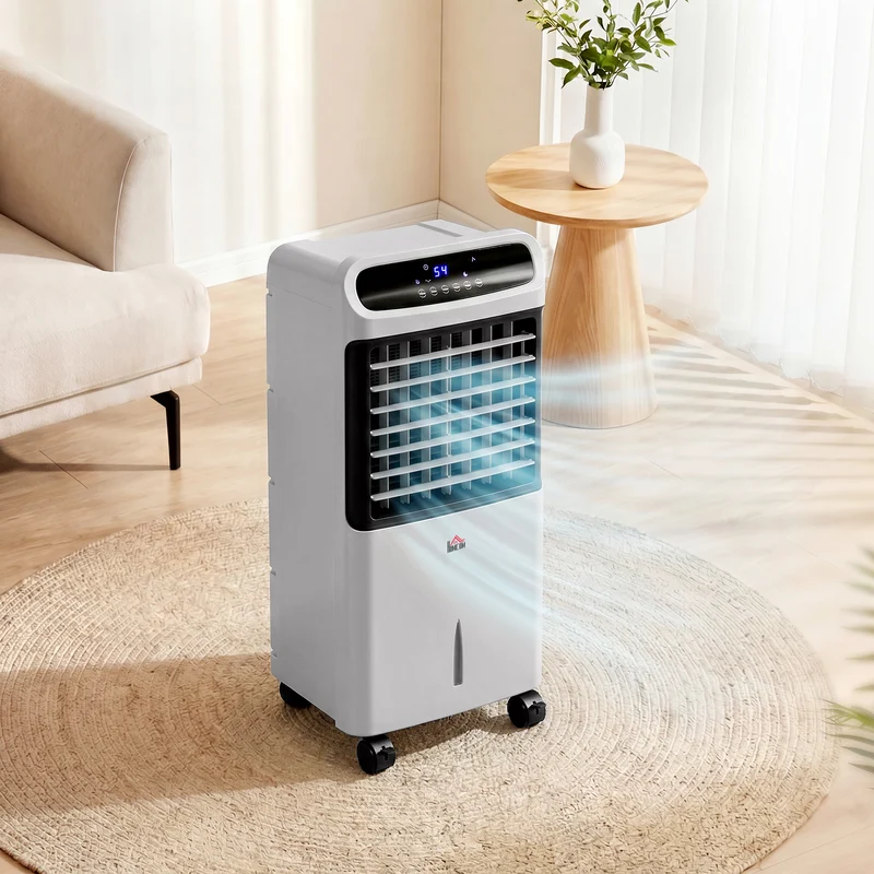 32" Evaporative Air Cooler with 3.2 Gal Water Tank, 3-In-1 Ice Cooling Fan Gray