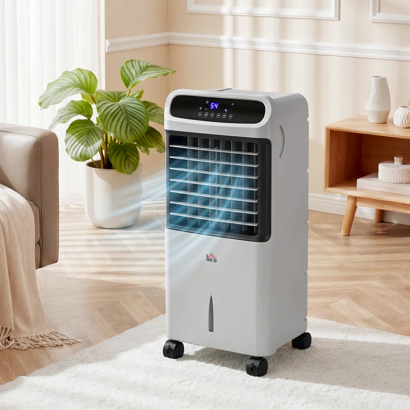 32" Evaporative Air Cooler with 3.2 Gal Water Tank, 3-In-1 Ice Cooling Fan Gray