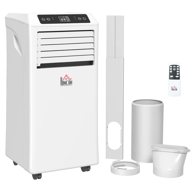 8000 BTU Mobile Air Conditioner w/ Cooling & Dehumidifier for Room up to 344 Sq. ft, White