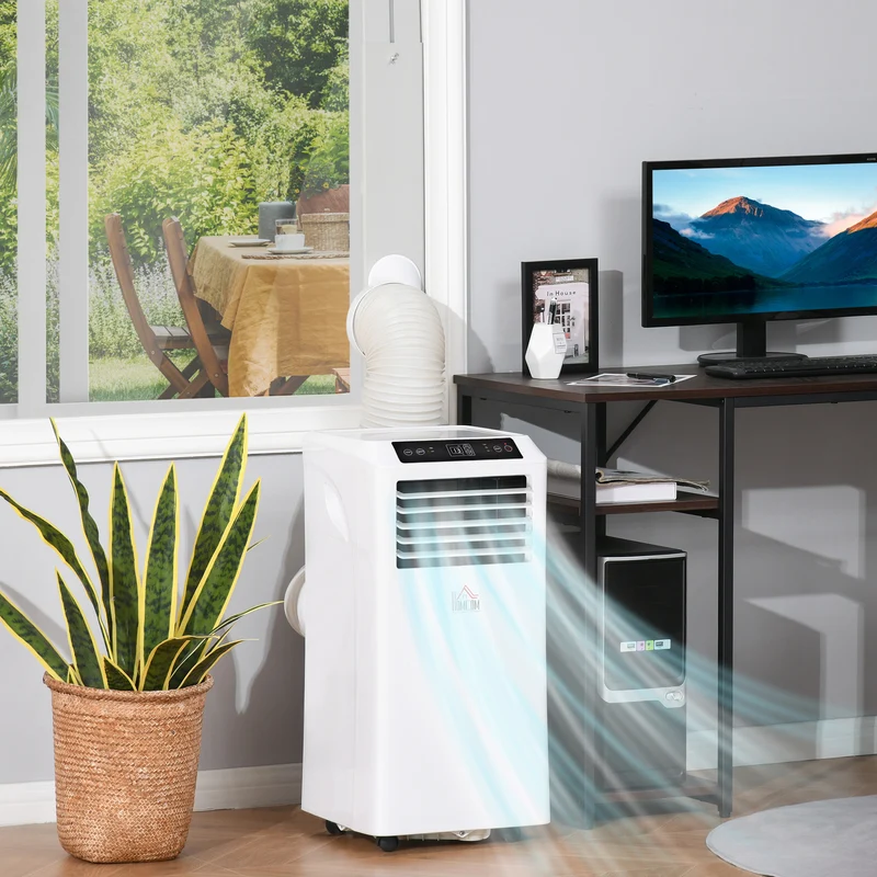 8000 BTU Mobile Air Conditioner w/ Cooling & Dehumidifier for Room up to 344 Sq. ft, White
