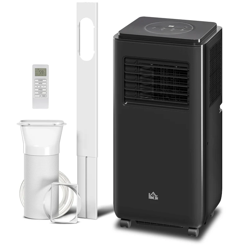 10000 BTU Portable AC for rooms up to 345 sq ft, 3-in-1 Cool & Dehumidify, Black