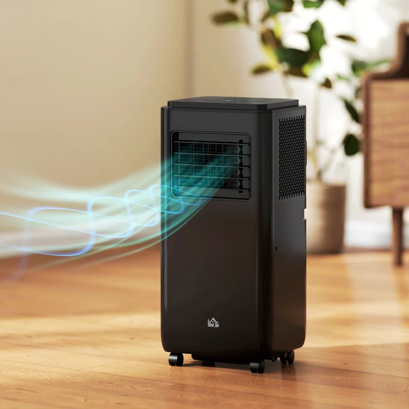 10000 BTU Portable AC for rooms up to 345 sq ft, 3-in-1 Cool & Dehumidify, Black