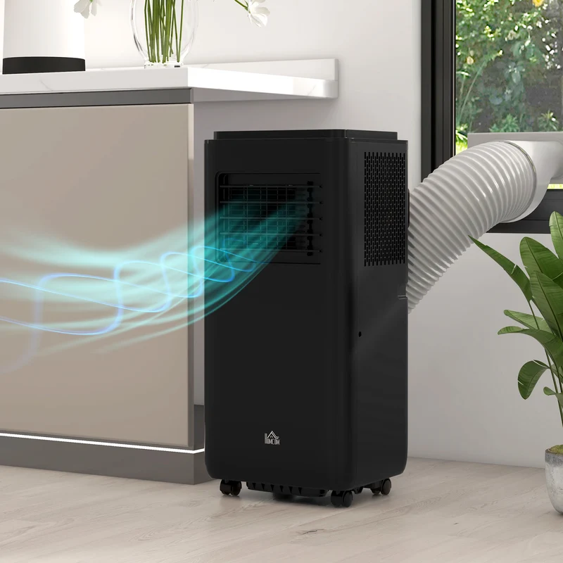 10000 BTU Portable AC for rooms up to 345 sq ft, 3-in-1 Cool & Dehumidify, Black
