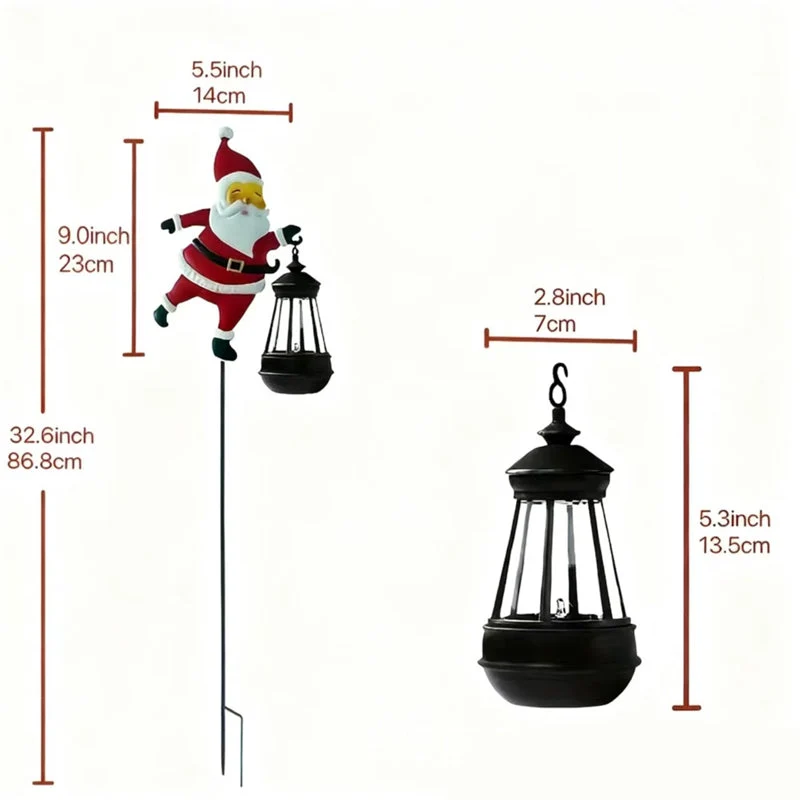🎅 50% RABATT JETZT! ✨ Solarbetriebene Gartenleuchte mit Weihnachtsmannmotiv - 16 Farbmodi mit IP44 Wasserschutz für Festliche Außendekoration 🌟🔋