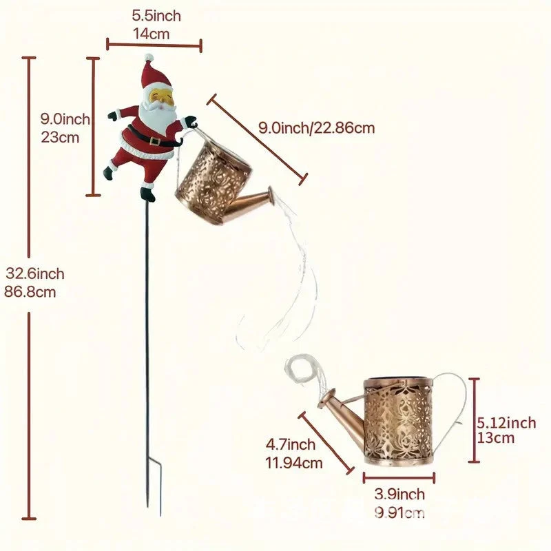 🎅 50% RABATT JETZT! ✨ Solarbetriebene Gartenleuchte mit Weihnachtsmannmotiv - 16 Farbmodi mit IP44 Wasserschutz für Festliche Außendekoration 🌟🔋