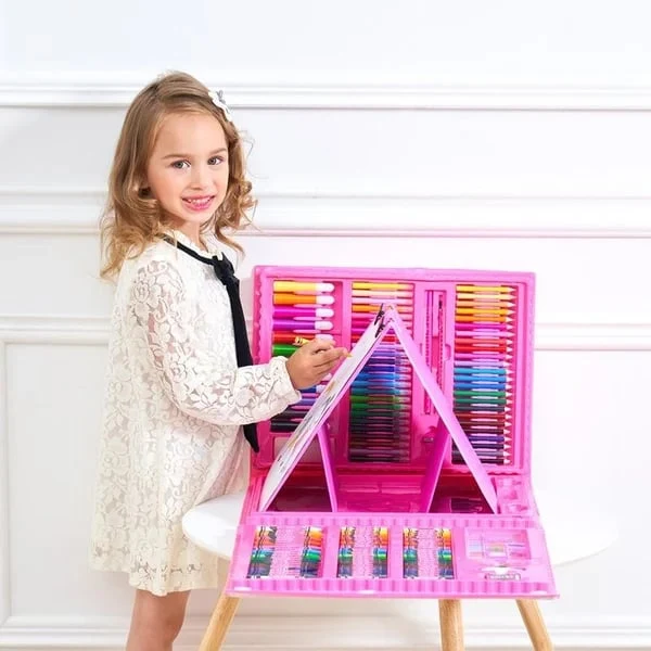 🔥Deluxe 6-in-1 Kreativ-Kunstset 🧑‍🎨 (Ideales Geschenk für Kinder) Jedes Kind ist ein Künstler!